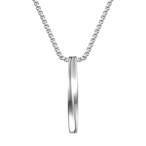 Modern Spiral Titanium Steel Pendant Necklace for Men & Women - Hip-Hop Fashion Jewelry