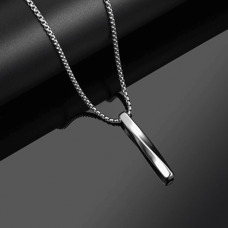 Modern Spiral Titanium Steel Pendant Necklace for Men & Women - Hip-Hop Fashion Jewelry