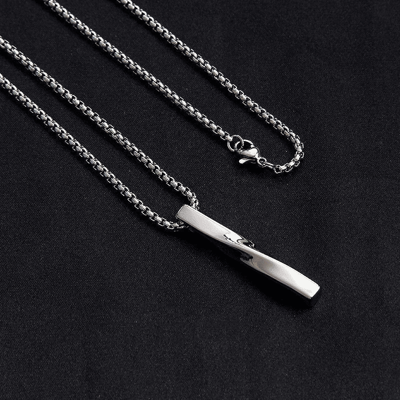 Modern Spiral Titanium Steel Pendant Necklace for Men & Women - Hip-Hop Fashion Jewelry
