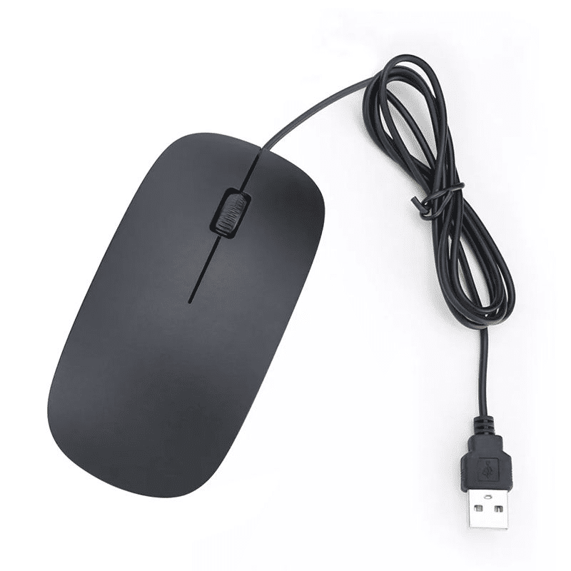 Comfortable USB Wired Computer Mouse for Gaming, Office, Home, Notebook PC - Black