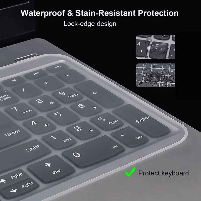 Universal Silicone Laptop Keyboard Protector Skin - Dustproof, Waterproof, Clear Film