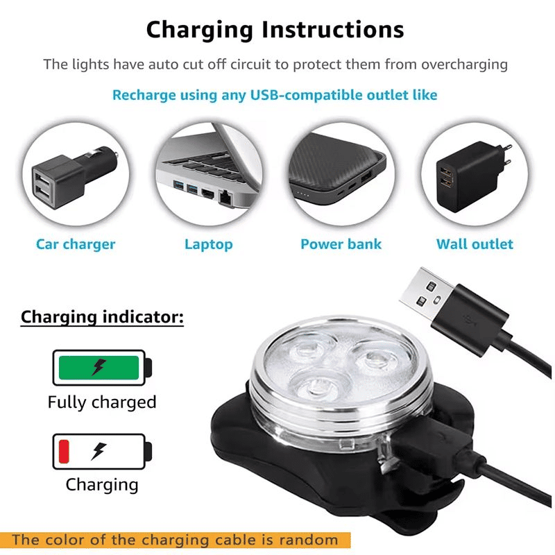 Super Bright USB Rechargeable Waterproof LED Bike Headlight and Taillight Set