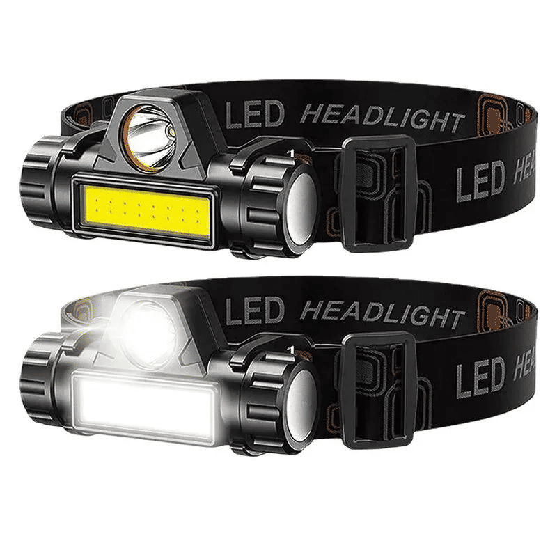 Powerful COB LED USB Rechargeable Headlamp - Super Bright, Magnetic, Waterproof Head Torch