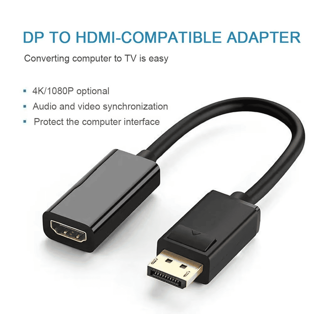 DisplayPort to HDMI Converter: 4K 60Hz Video Audio for PC & TV