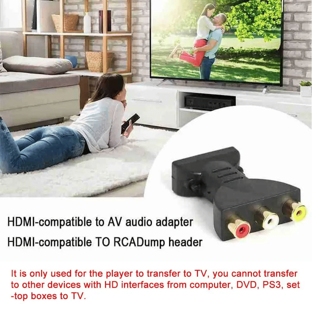 Universal HDMI to AV 3RCA Video Audio Converter Adapter for PC Projector Tablet