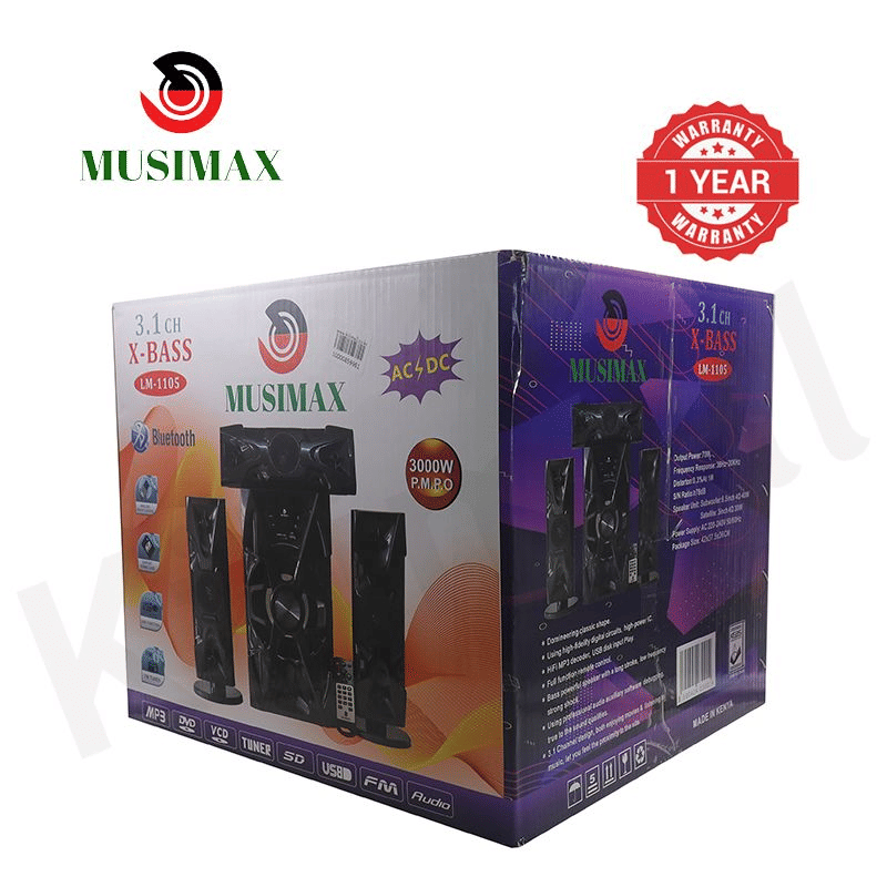MUSIMAX 3.1CH X-Base LM-1105 Wireless HIFI Home Theater Speaker System