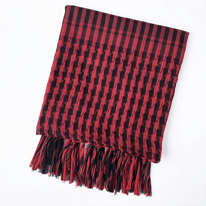 Versatile Tactical Arab Scarf: Lightweight Plaid Head Wrap for All-Season Comfort