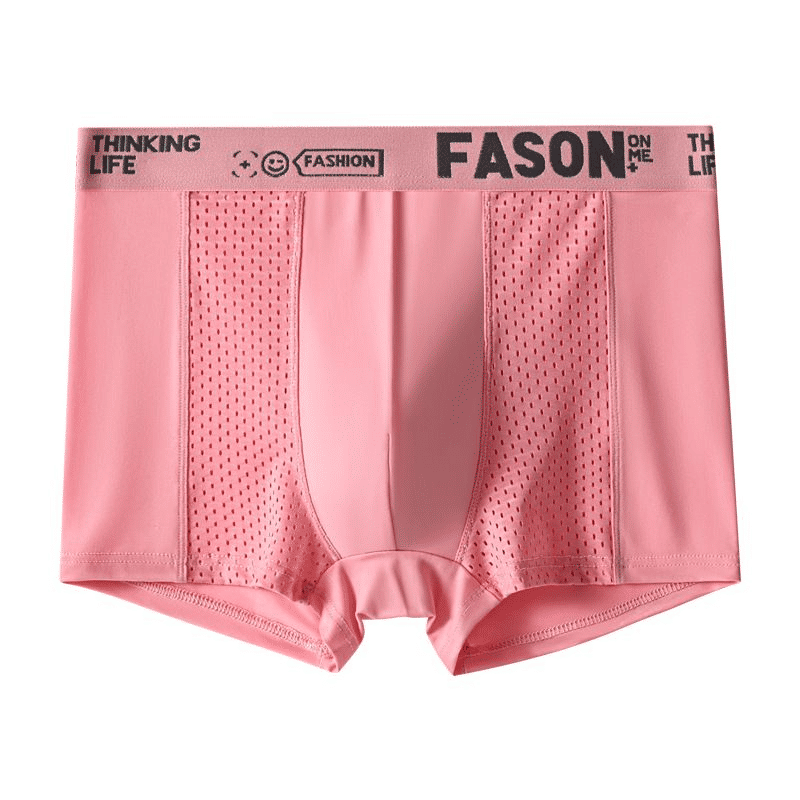 4-Pack Men's Ice Silk Breathable Antibacterial Quick-Dry Boxer Briefs