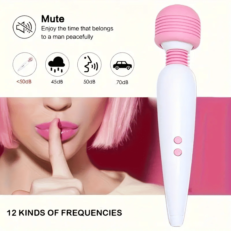 Powerful Rechargeable AV Stick Vibrator for Women with 360° Rotating Function