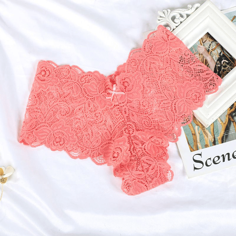 5-Pack Plus Size Seductive Lace Boyshorts Panties – Comfortable Low Waist Underwear