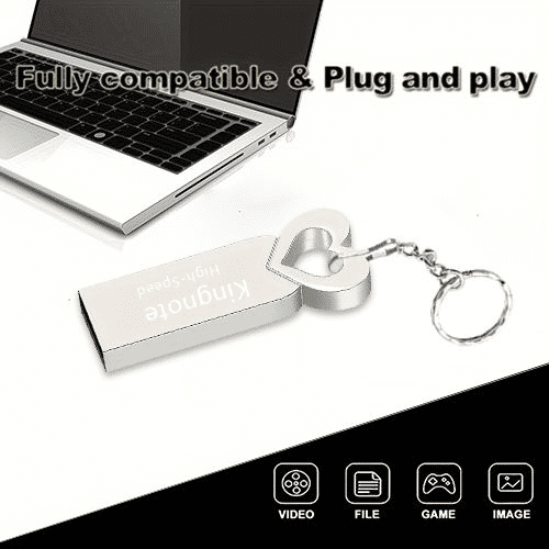 Kingnote High-Speed Metal USB 2.0 Flash Drive with Dual OTG Adapters