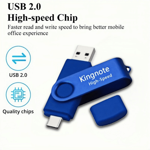 High-Speed USB-C OTG Flash Drive, Dual Connector for Phone & PC, 32GB/64GB