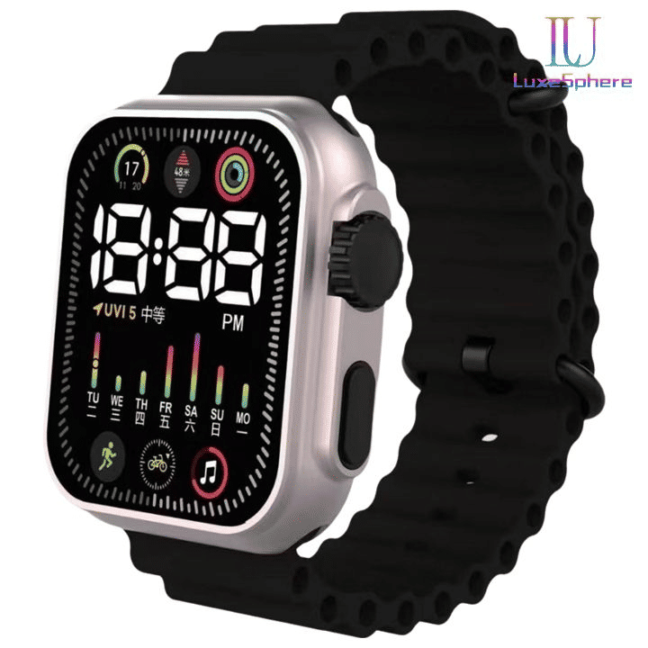 Unisex LED Digital Sports Watch: Colorful Silicone Electronic Wristwatch for Students