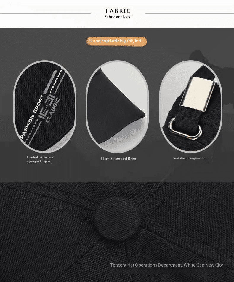 Men's Long-Brim Korean Baseball Cap - Outdoor Fishing Sunshade Travel Hat