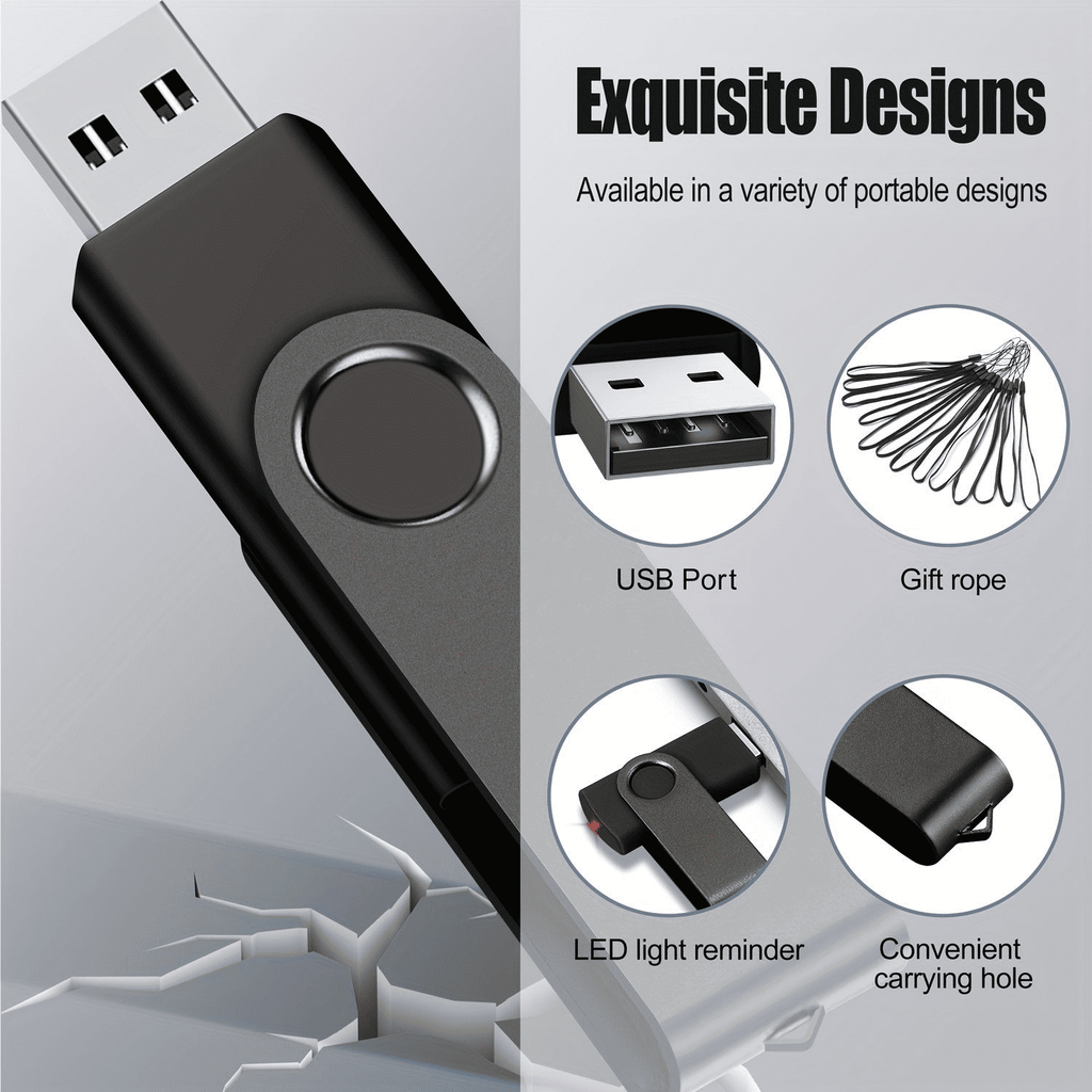 Bensoo High-Speed Metal USB Flash Drive: Portable Shockproof U Disk for Computers