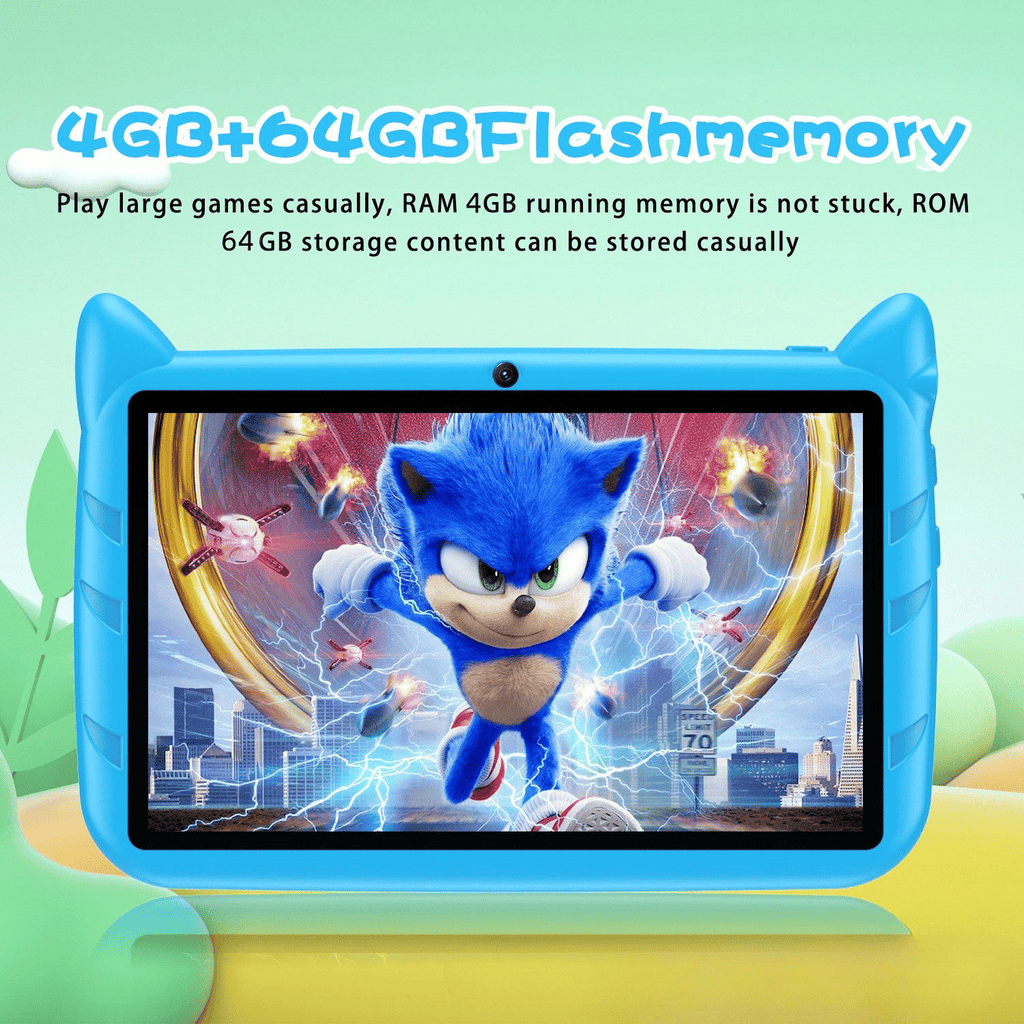 ZPL-Kids 7-inch Android 7 Tablet: 64GB Storage, 4GB RAM, 4000mAh Battery