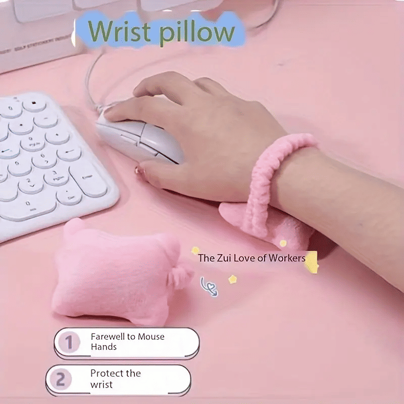 Ergonomic Memory Foam Wrist Support Pillow: Anti-Wear Hand Pad for Keyboard Typing