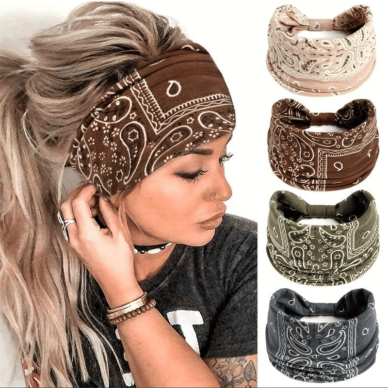 Versatile Bohemian Stretch Headband Hair Accessory for Sport & Fashion