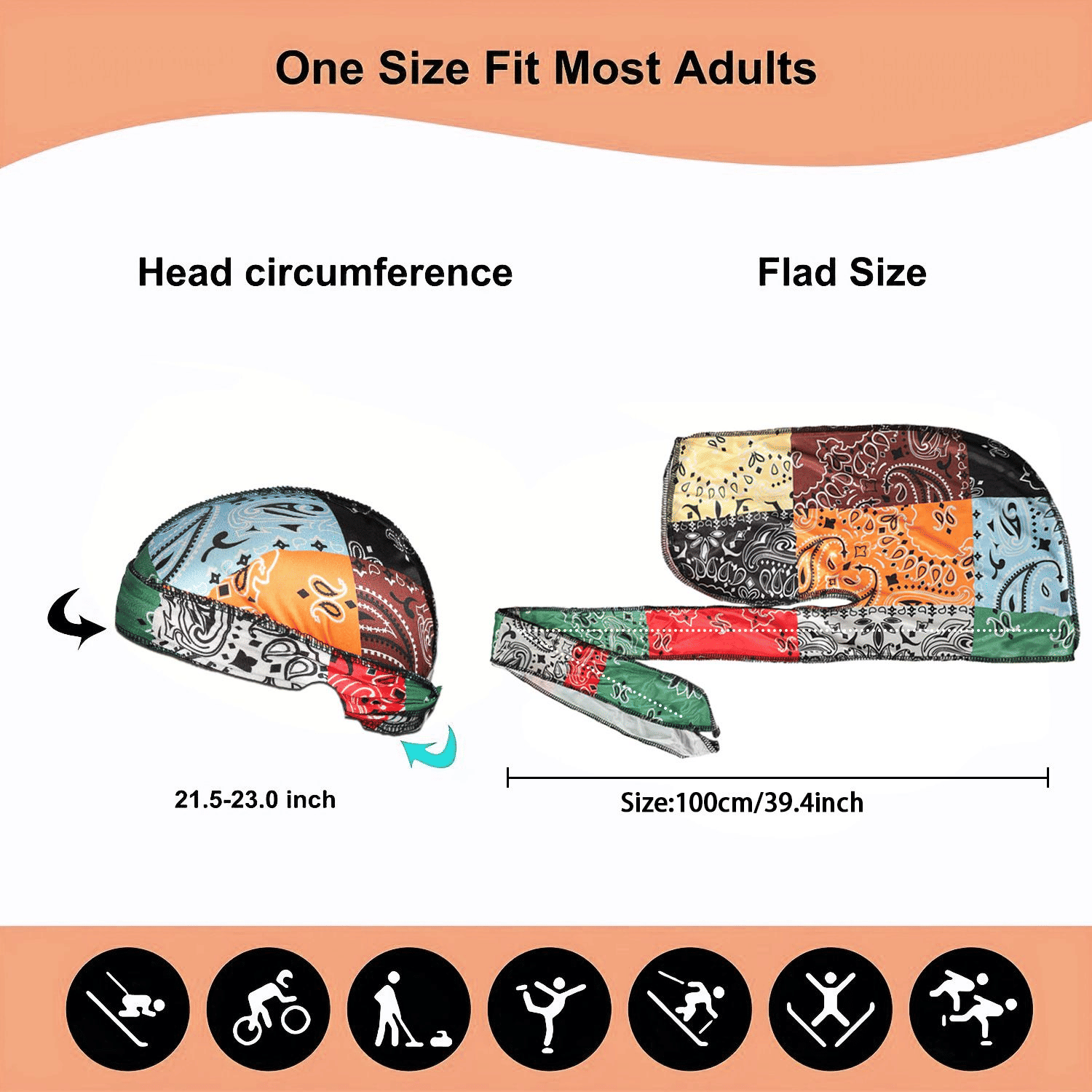 Premium 3-Piece Silky Durag Set: Long Tail Headwrap for Perfect 360 Waves