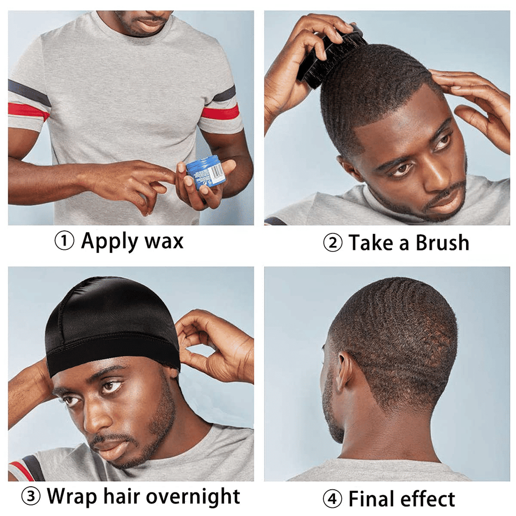 Premium 3-Piece Silky Durag Set: Long Tail Headwrap for Perfect 360 Waves