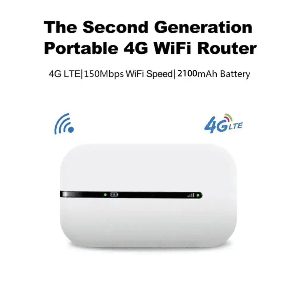 Portable 4G LTE MIFI Router - 150Mbps High-Speed Wireless WiFi Adapter with SIM Slot