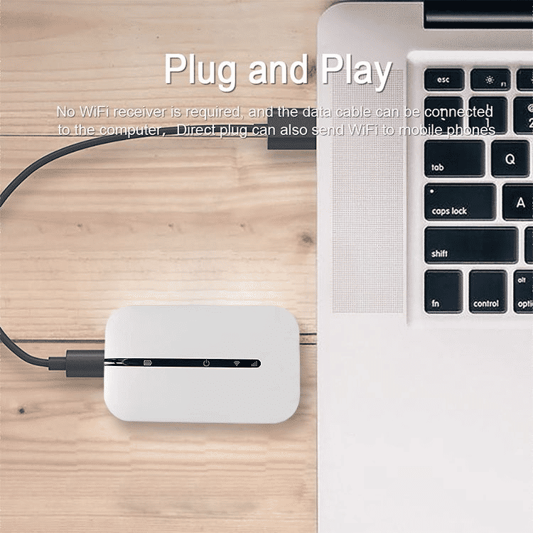 Portable 4G LTE MIFI Router - 150Mbps High-Speed Wireless WiFi Adapter with SIM Slot