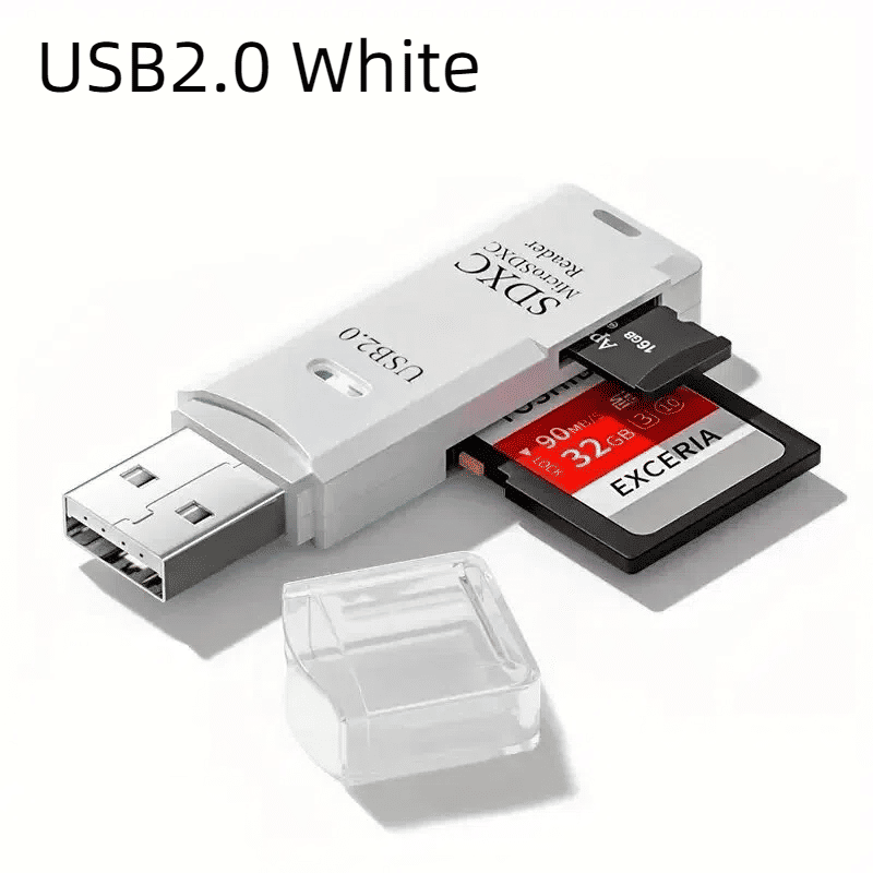 Robust 2-in-1 USB 3.0/2.0 Micro SD Card Reader: 5Gbps High-Speed Data for PC
