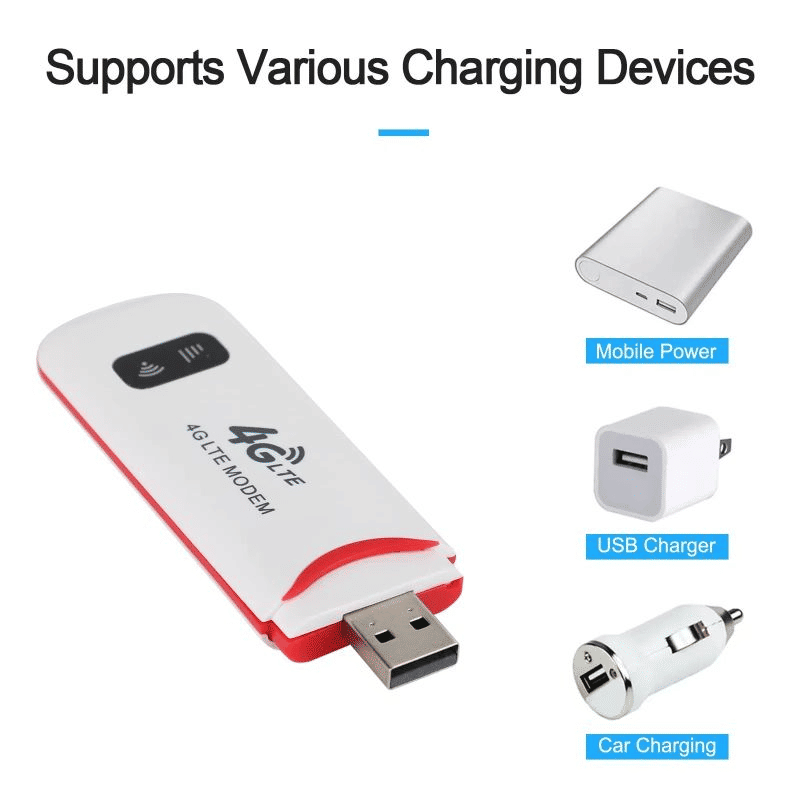 Portable 4G LTE Wireless USB WiFi Dongle - 150Mbps Mobile Broadband Hotspot
