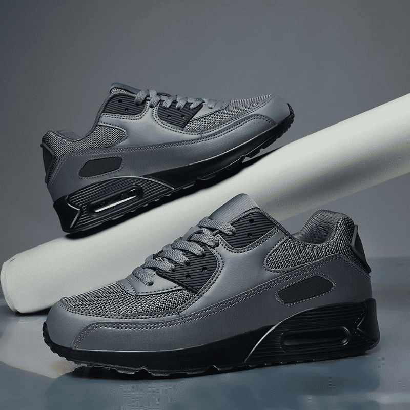 Men's Air Cushion Running Shoes: Breathable Mesh, Casual Lace-up, Sport Trainers