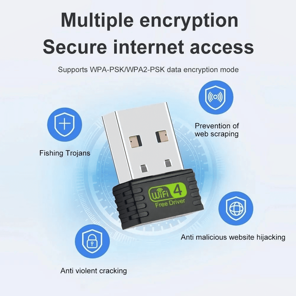 Universal High-Speed USB WiFi 6 AX900 Dual-Band Bluetooth 5.3 Adapter Dongle