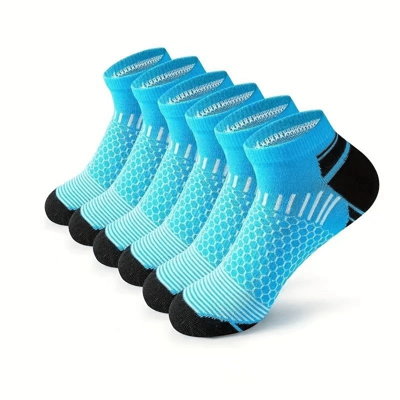 6-Pack Men's Athletic Ankle Socks: Cushioned, Breathable, Low-Cut, Multi-Color