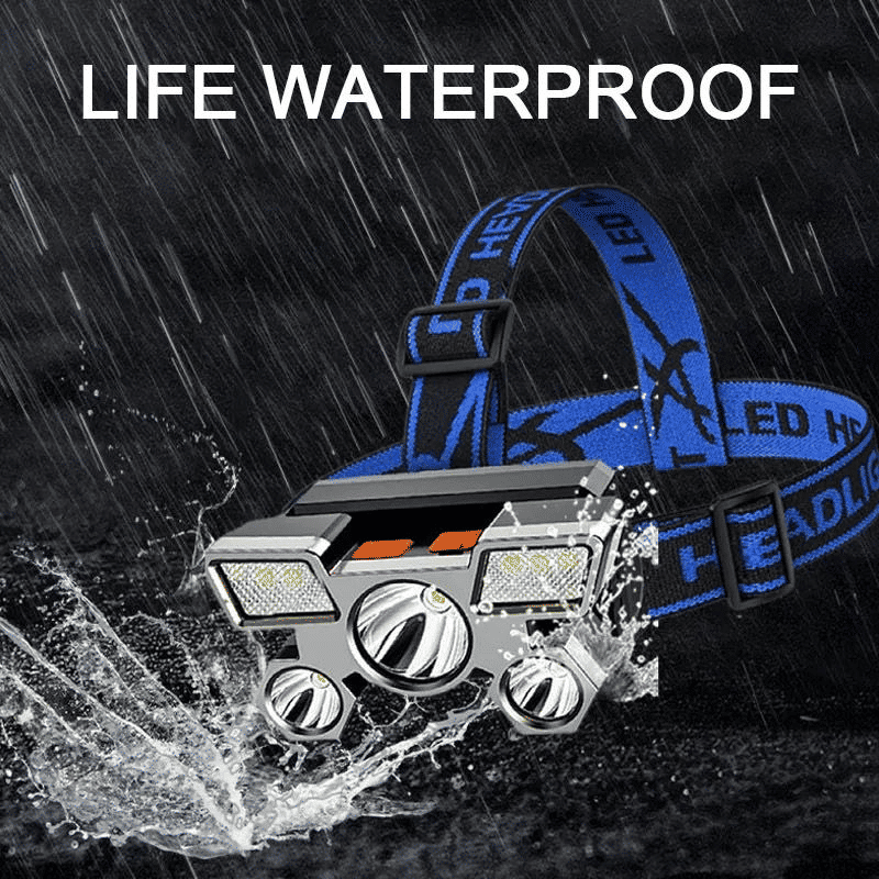 Bright 5-LED USB Rechargeable Headlamp for Outdoor Camping & Hiking Adventures