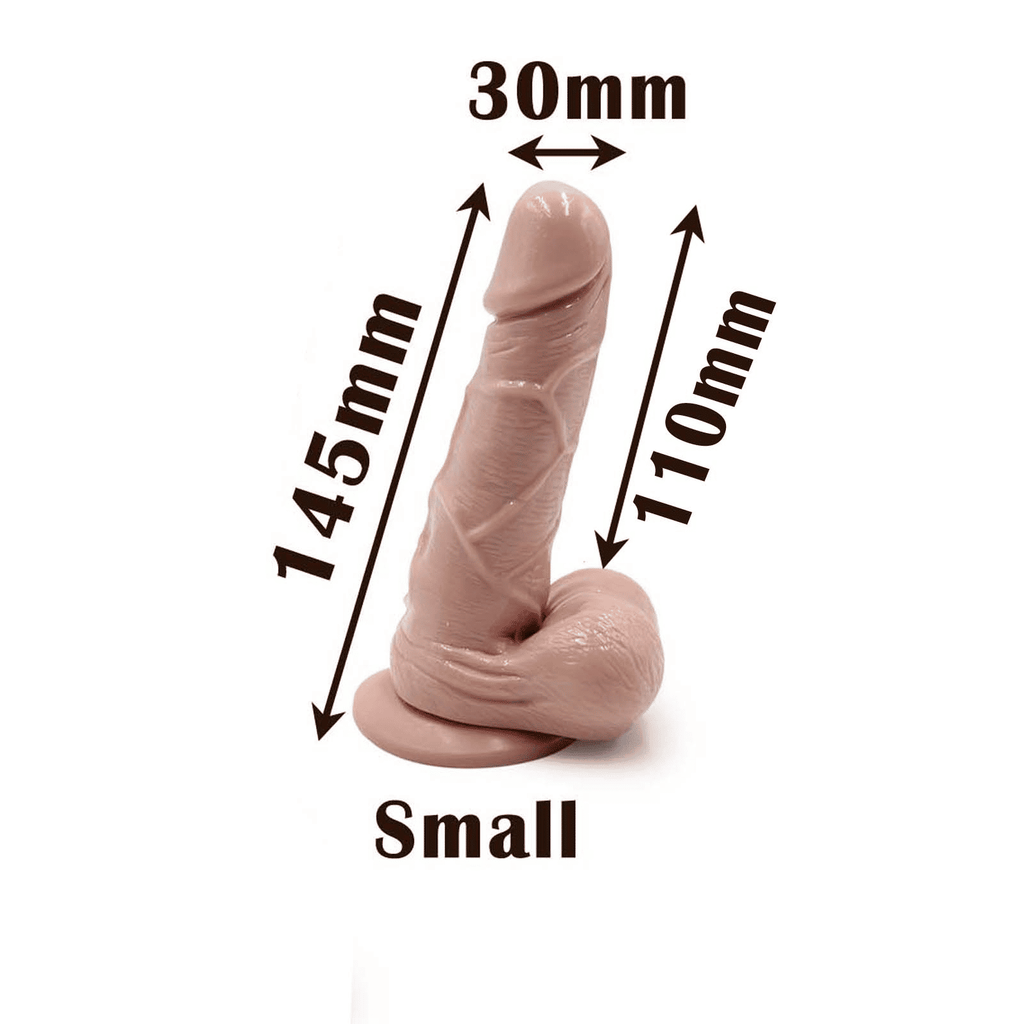 Realistic Silicone Dildo: 3 Sizes, Strong Suction Cup, Body-Safe Pleasure Toy