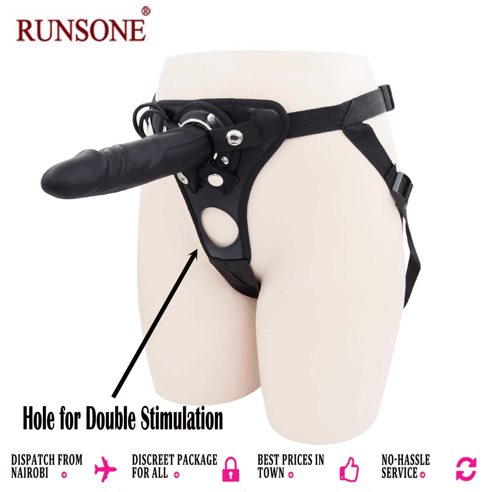 Adjustable Strap-On Harness with Realistic Dildo for Couples & Individuals