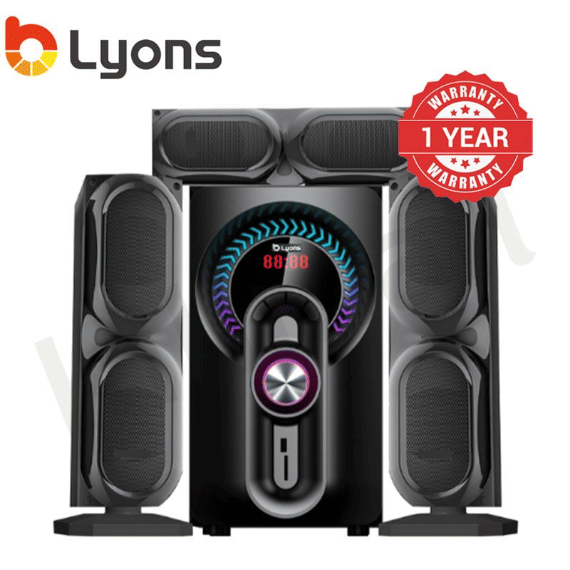 LYONS LYS3602 3.1CH Multimedia Bluetooth Home Theater Speaker System with Remote