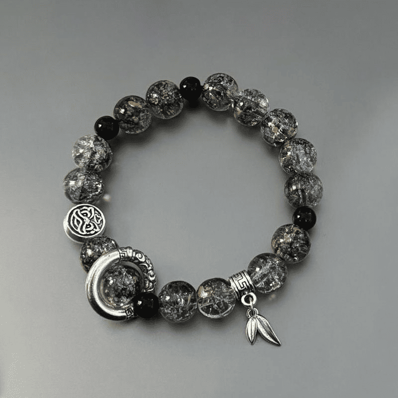 Elegant Ice Cracked Bead Bracelet for Men & Women, Trendy Fashion Accessory Gift