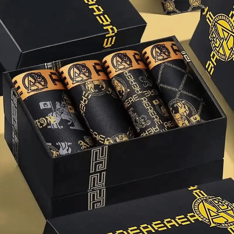 Baldur 4-Pack Ice Silk Boxer Briefs for Men - Breathable, Comfortable, Quick Dry