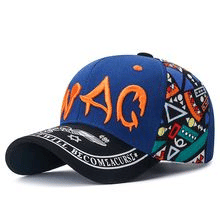 Men's Cotton Baseball Cap: Summer Sun Hat with Graffiti Embroidery Design