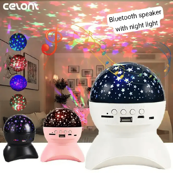 Bluetooth Speaker Stage Light: Colorful Crystal Magic Ball Music Flash KTV Projection