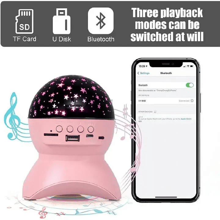 Bluetooth Speaker Stage Light: Colorful Crystal Magic Ball Music Flash KTV Projection