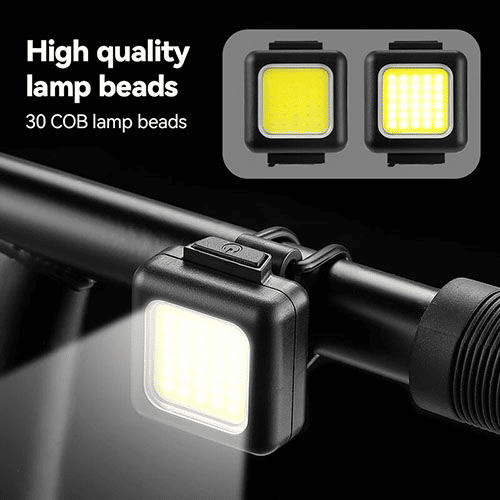 USB Rechargeable Bike Light Set, Waterproof LED Headlight Taillight for Safe Night Cycling