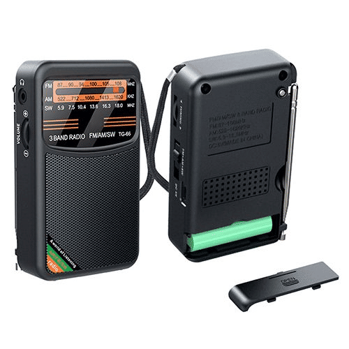 Portable AM/FM/SW Radio, 3W Speaker, Best Reception, Earphone Jack