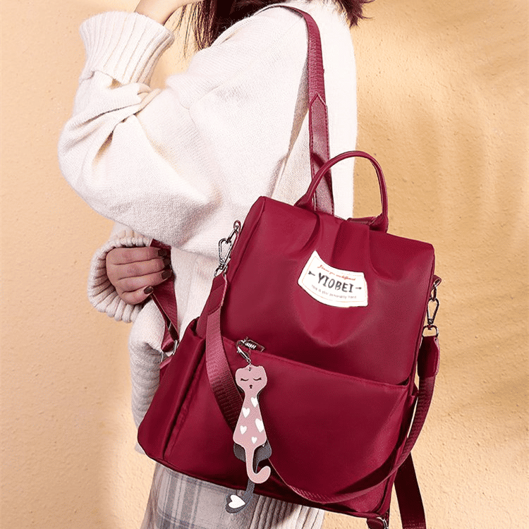 Secure & Stylish Anti-Theft Women's Backpack - Durable Nylon Handbag Daypack