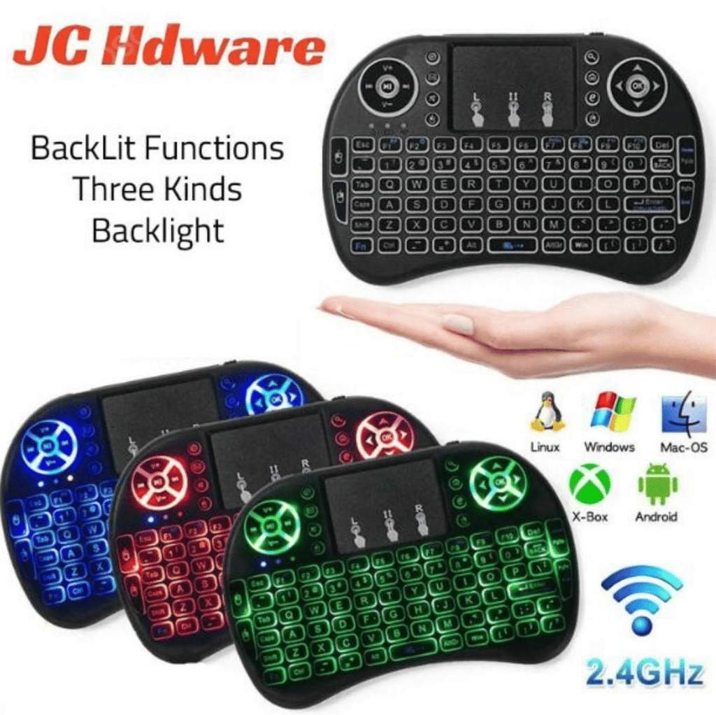 JC i8 USB Wireless Mini Keyboard with Touchpad, Bluetooth Air Mouse Remote