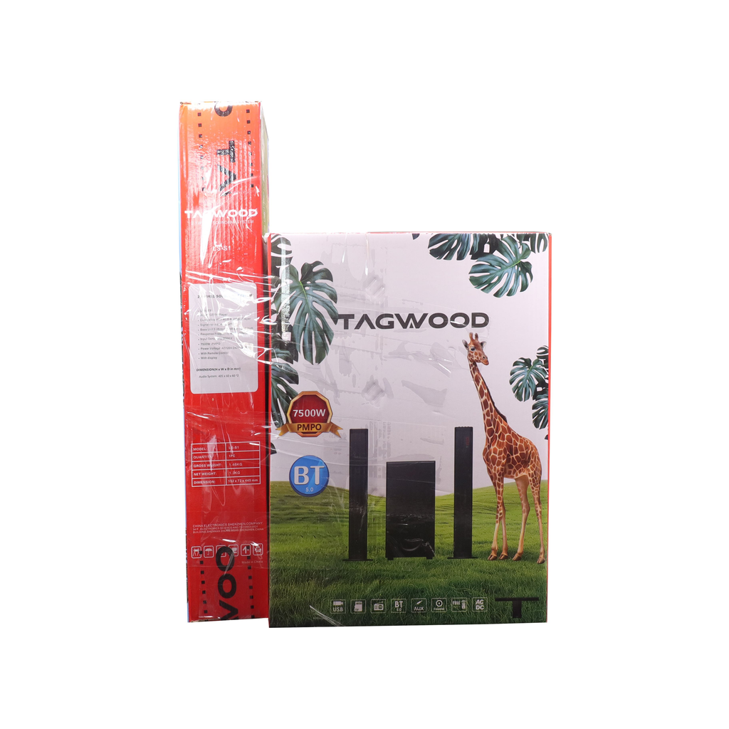 Tagwood 7500W 2.1CH Multimedia Bluetooth Soundbar Speaker System with Remote Control