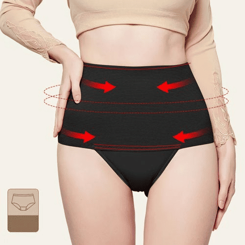 High-Waist Postpartum Abdomen Hip Lift Brief: Breathable Slimming Underwear