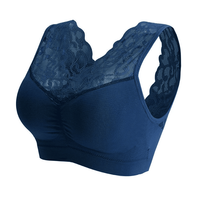 Seamless Wireless Lace Push-Up Bra: Beauty Back, Sports, Yoga, Padded Comfort