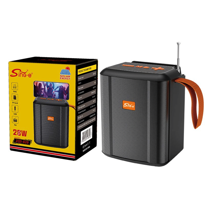 Powerful 20W Solar Bluetooth 5.3 Outdoor Speaker with TWS Stereo Sound for Parties