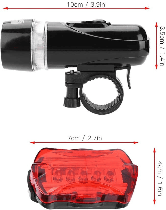 Super Bright LED Bike Headlight & Taillight Set for Road Mountain Bicycle