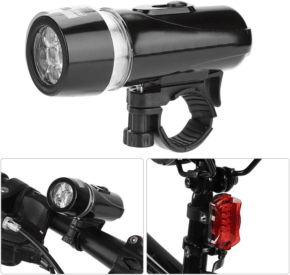 Super Bright LED Bike Headlight & Taillight Set for Road Mountain Bicycle